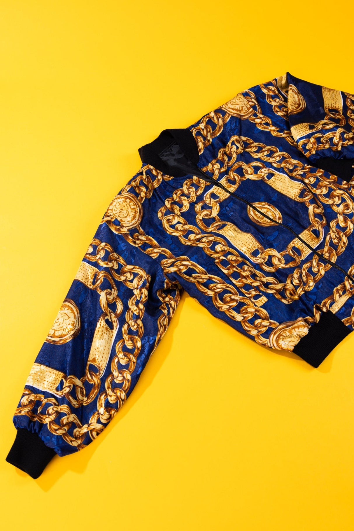 Vintage 80s Gold Chain Reversible Jacket