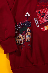 Vintage 90s Gopher Sport 'Back to School' Turtleneck Sweater