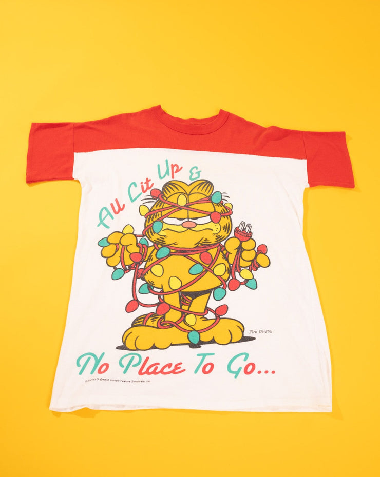 Vintage 80s Garfield All Lit Up and No Place to Go T-shirt