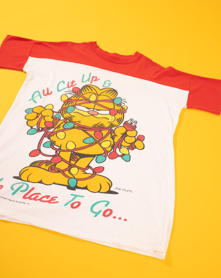 Vintage 80s Garfield All Lit Up and No Place to Go T-shirt