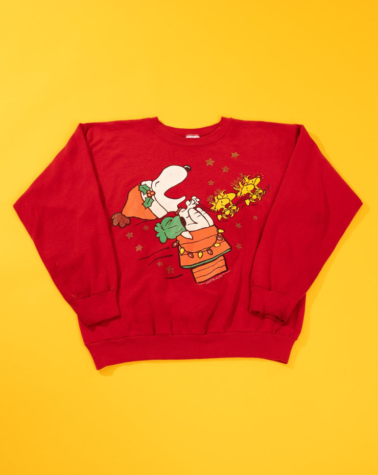 Vintage 80s Peanuts Snoopy Christmas Crewneck Sweater