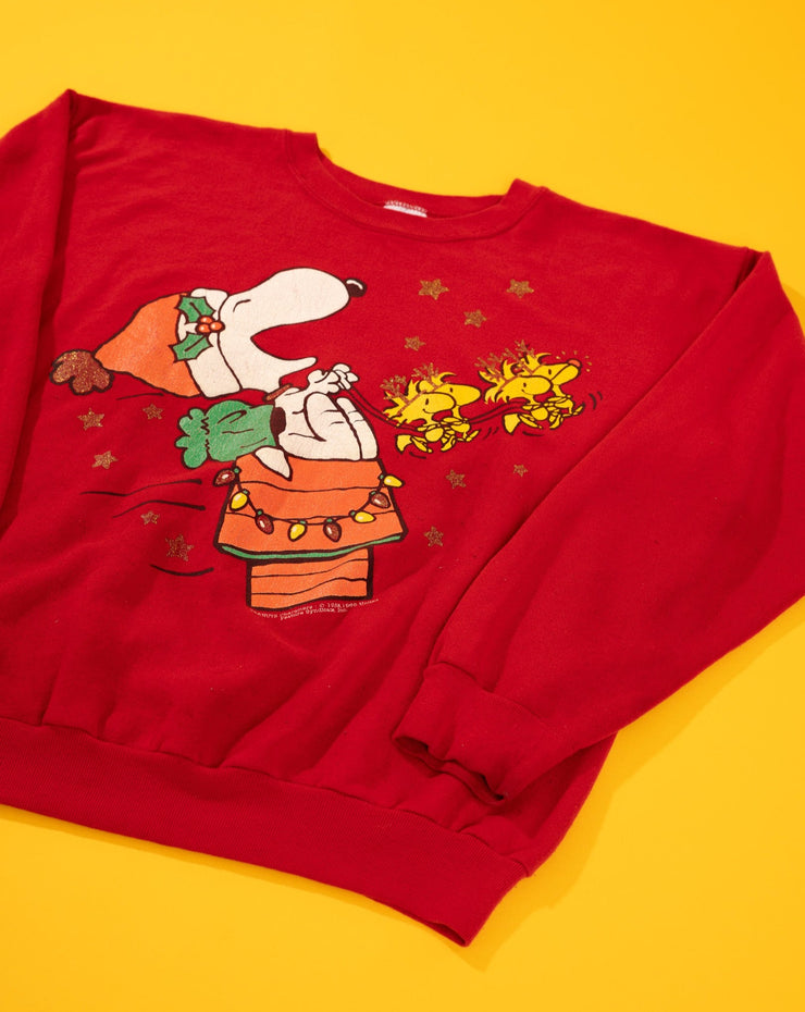 Vintage 80s Peanuts Snoopy Christmas Crewneck Sweater