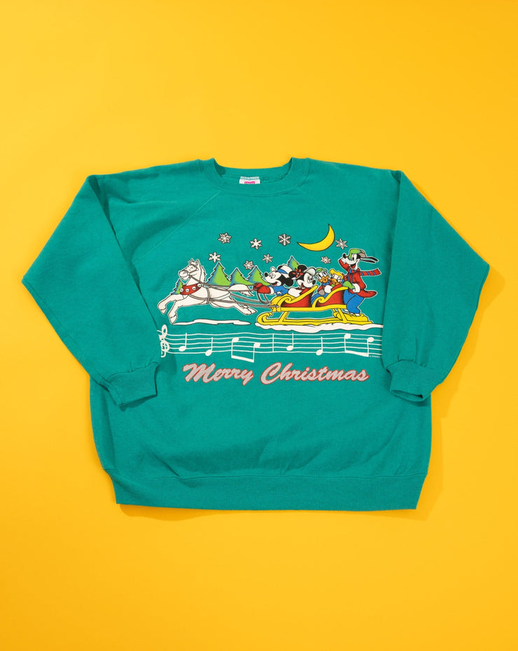 Vintage 90s Disney Mickey Mouse Merry Christmas Crewneck Sweater