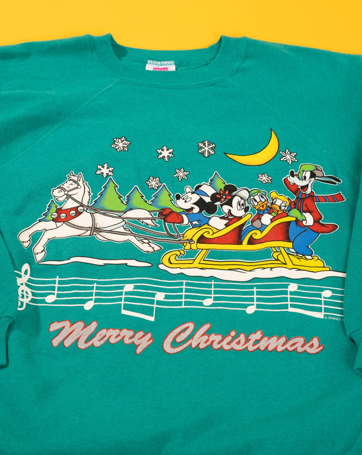 Vintage 90s Disney Mickey Mouse Merry Christmas Crewneck Sweater