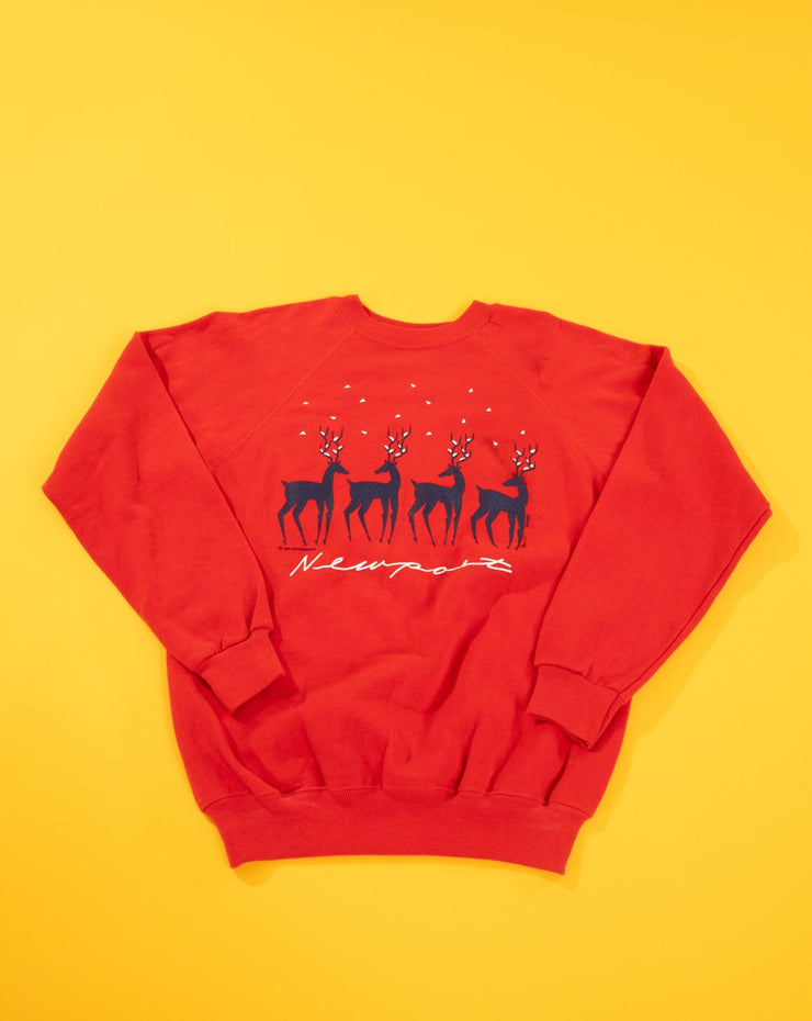 Vintage 1986 Newport Reindeer Crewneck Sweater