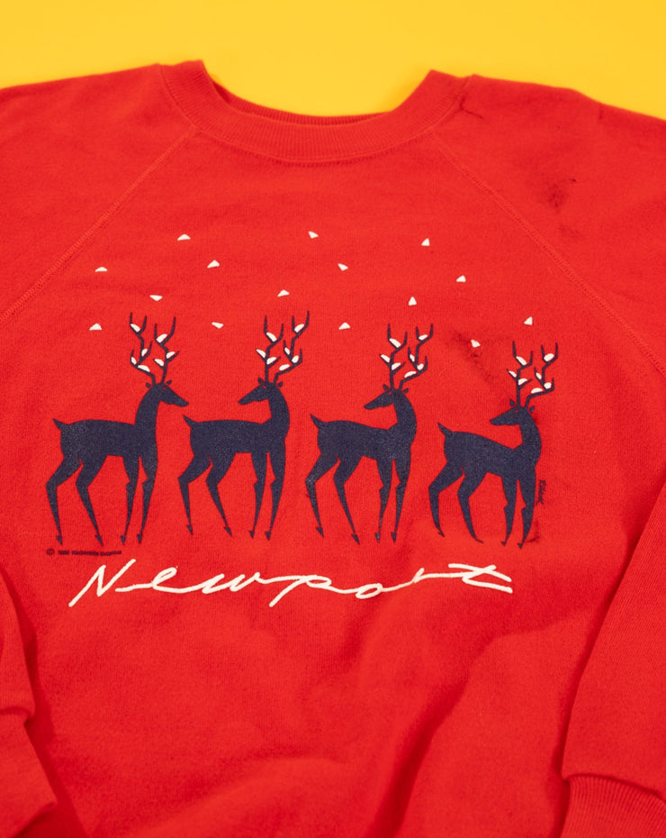 Vintage 1986 Newport Reindeer Crewneck Sweater