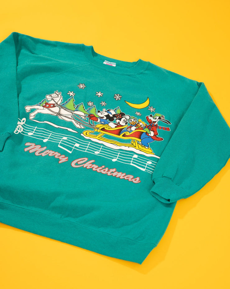 Vintage 90s Disney Mickey Mouse Merry Christmas Crewneck Sweater