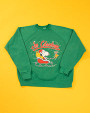 Vintage 80s Peanuts Joe Christmas Crewneck Sweater