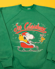 Vintage 80s Peanuts Joe Christmas Crewneck Sweater