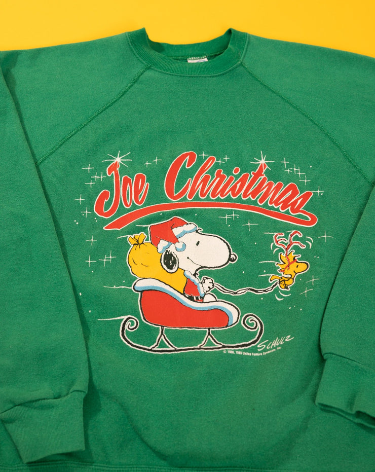 Vintage 80s Peanuts Joe Christmas Crewneck Sweater