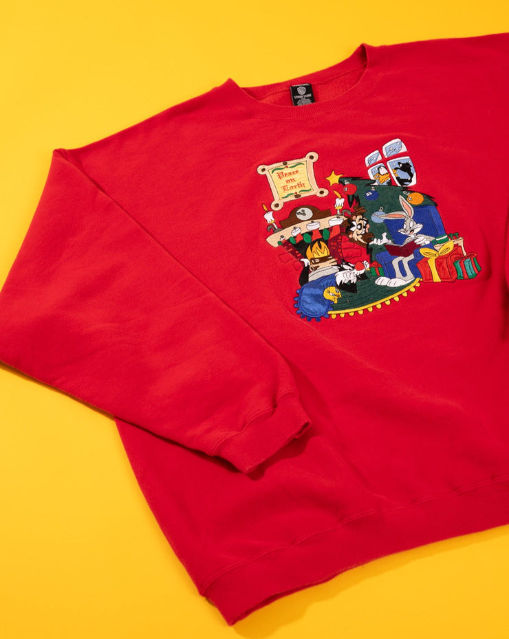 Vintage 1996 Looney Tunes Peace on Earth Crewneck Sweater