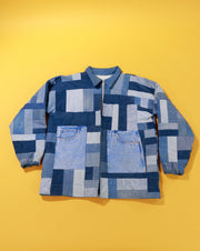 Vintage 90s Denim Patchwork Jacket