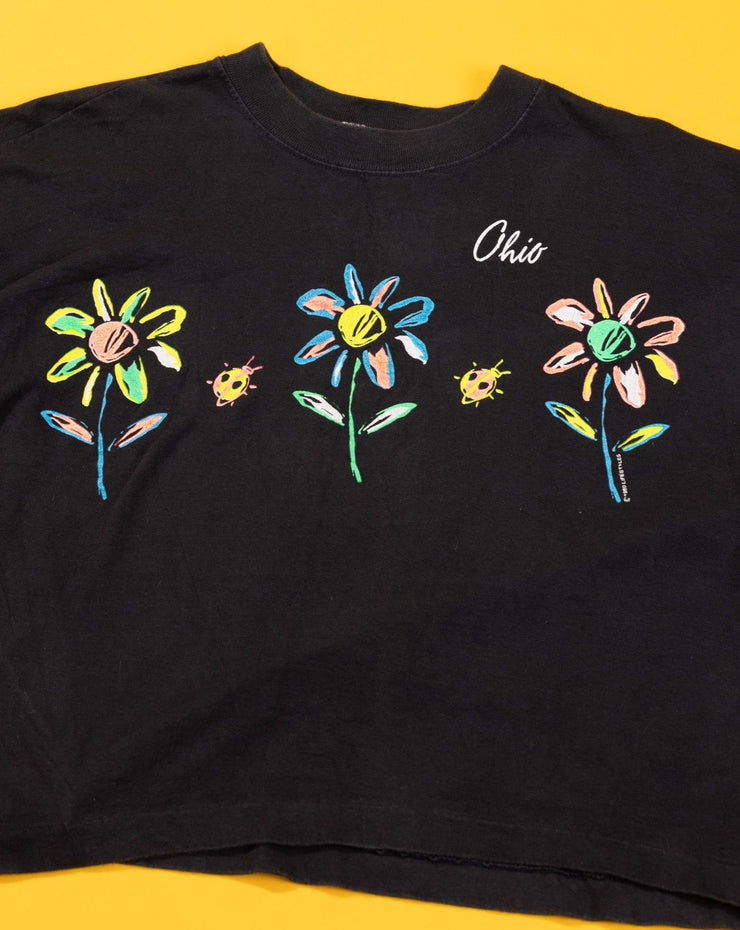 Vintage 1989 Ohio Flower Crop Top