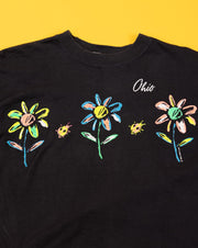 Vintage 1989 Ohio Flower Crop Top