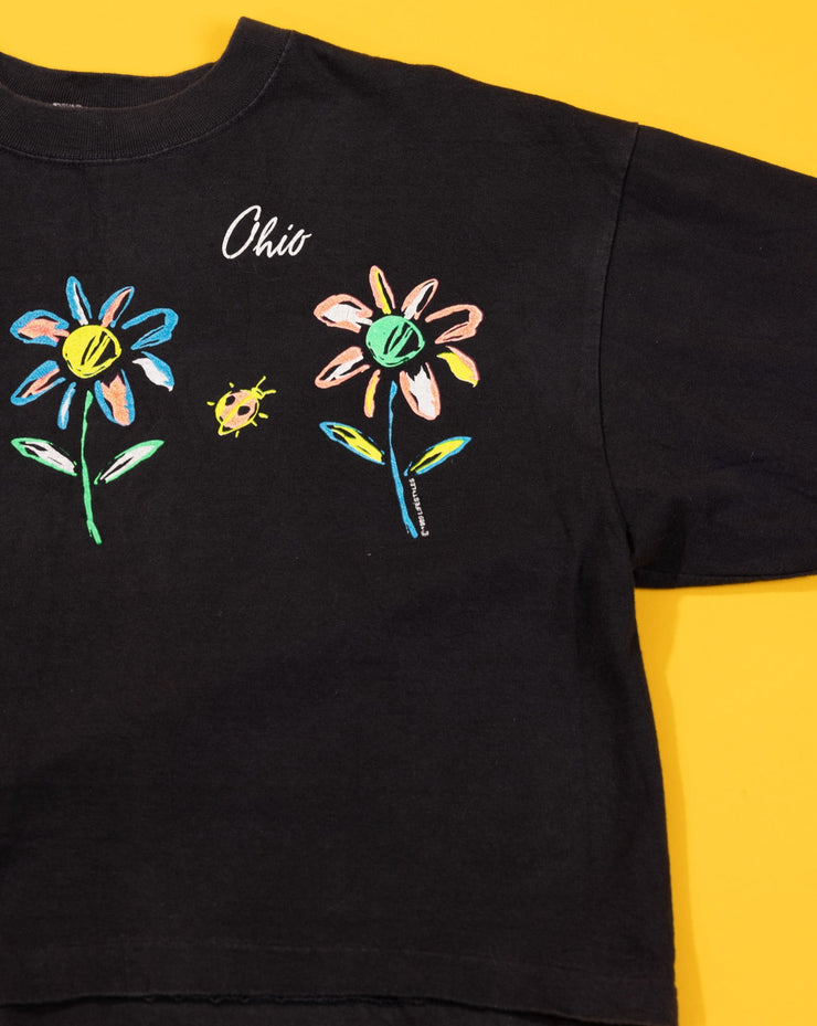 Vintage 1989 Ohio Flower Crop Top