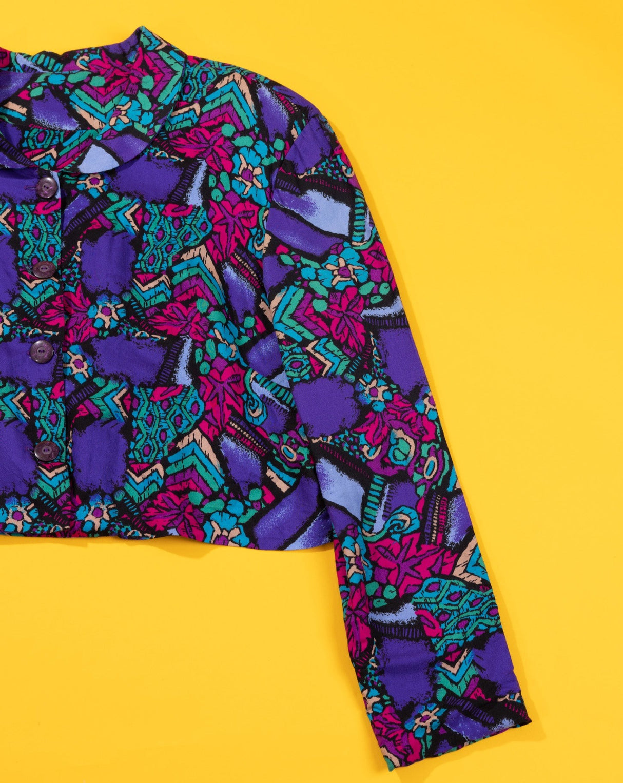 Vintage 80s Retro Cropped Blazer - SS