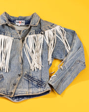 Vintage 90s Havoc Frill Denim Crop Jacket