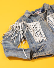 Vintage 90s Havoc Frill Denim Crop Jacket