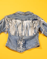 Vintage 90s Havoc Frill Denim Crop Jacket