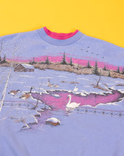 Vintage 1994 Winter Swan Lake Crewneck Sweater