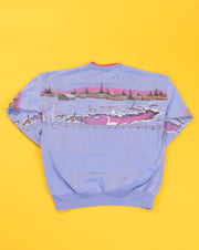 Vintage 1994 Winter Swan Lake Crewneck Sweater