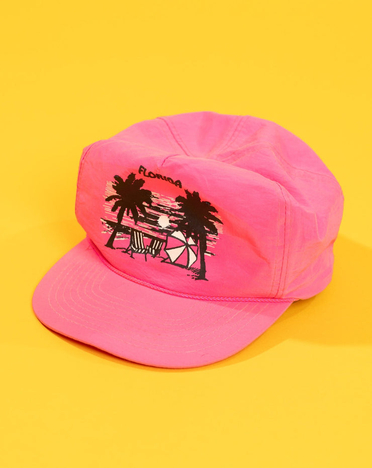 Vintage 80/90s Florida Neon Pink Snapback Hat