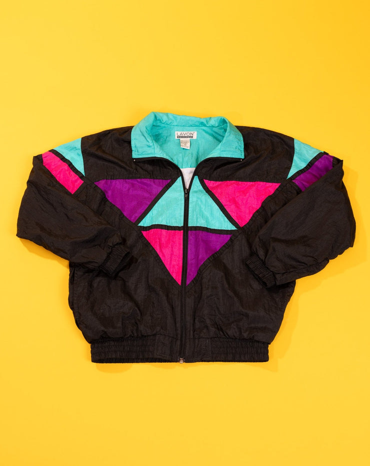 Vintage 80s Lavon Petites Retro Windbreaker Jacket