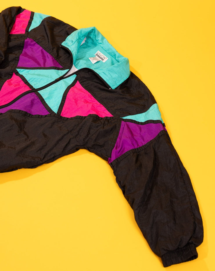 Vintage 80s Lavon Petites Retro Windbreaker Jacket