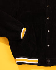 Vintage 90s Pittsburgh Penguins Suede Leather Varsity Jacket