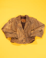 Vintage 80s Cropped Leather Jacket
