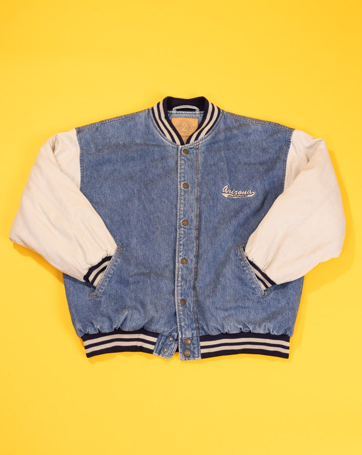 Vintage 90s Arizona Jeans Co Denim Varsity Jacket