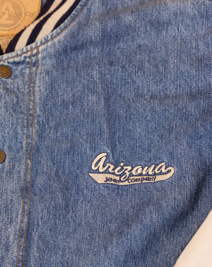 Vintage 90s Arizona Jeans Co Denim Varsity Jacket