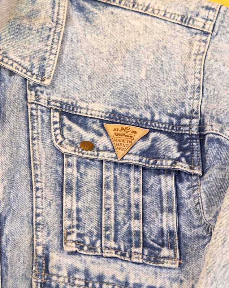 Vintage 80s WeiPeng Acid Wash Denim Jacket