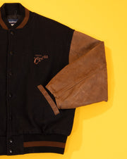 Vintage 80s Coors Leather Swingster Varsity Jacket