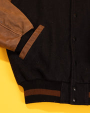 Vintage 80s Coors Leather Swingster Varsity Jacket