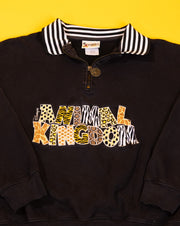 Vintage 90s Disney's Animal Kingdom Quarter Zip Crewneck Sweater