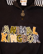 Vintage 90s Disney's Animal Kingdom Quarter Zip Crewneck Sweater