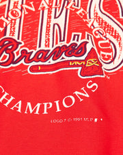 Vintage 1991 Atlanta Braves World Series Champions Crewneck Sweater