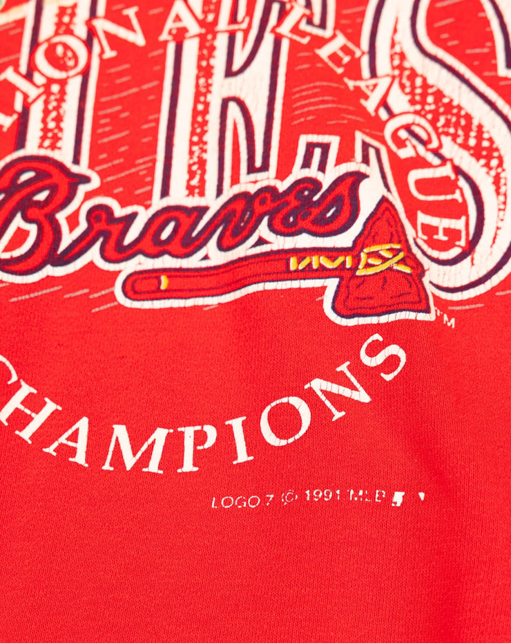 Vintage 1991 Atlanta Braves World Series Champions Crewneck Sweater