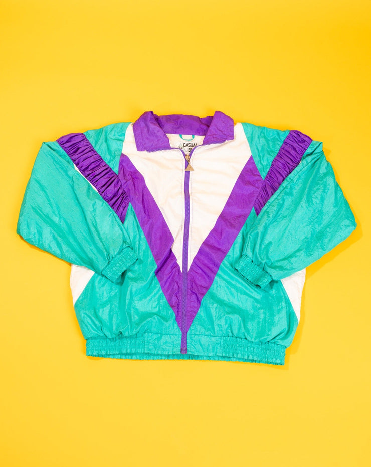 Vintage 80s Casual Isle Retro Windbreaker Jacket