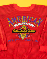 Vintage 1990 American I.O.U. Striped Crewneck Sweater