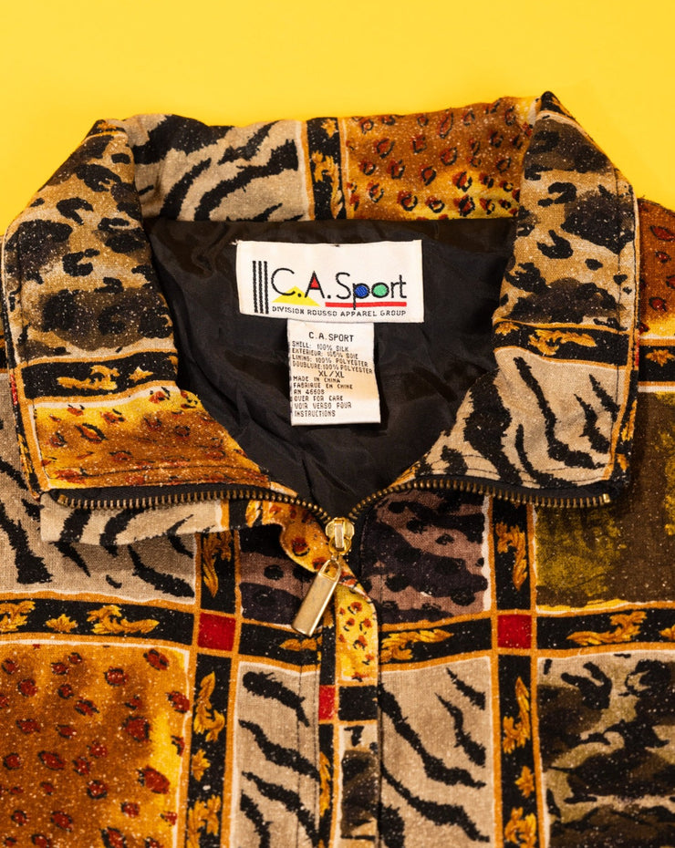 Vintage 80s C.A. Sport Animal Print Jacket