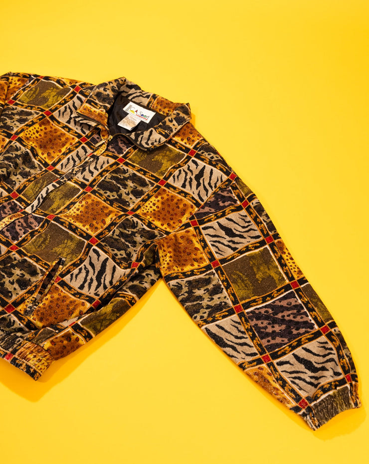 Vintage 80s C.A. Sport Animal Print Jacket