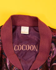 Vintage 80s Cocoon Silk Bomber Jacket