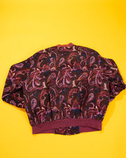 Vintage 80s Cocoon Silk Bomber Jacket
