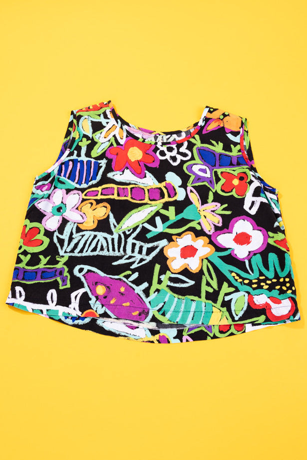 Vintage 90s Floral Cropped Tank