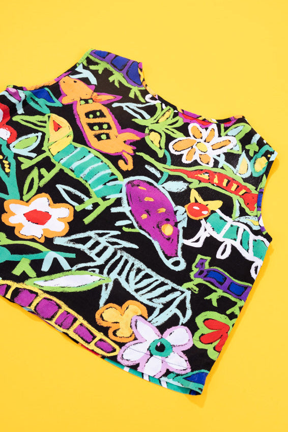 Vintage 90s Floral Cropped Tank