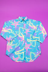 Vintage 80s Lady Manhattan Quarter Sleeve Button Up