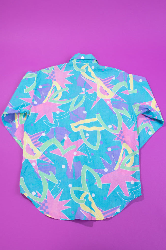 Vintage 80s Lady Manhattan Quarter Sleeve Button Up