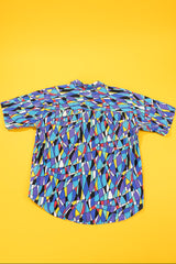 Vintage 80s Todays News Button Up